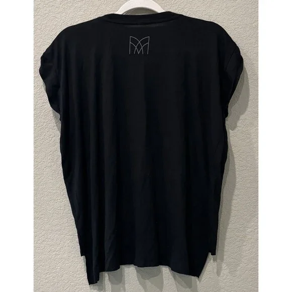 Mallory Ervin Thin Stretch Black T Shirt "LIVE FULLY" slogan Women’s Large - Picture 2 of 5